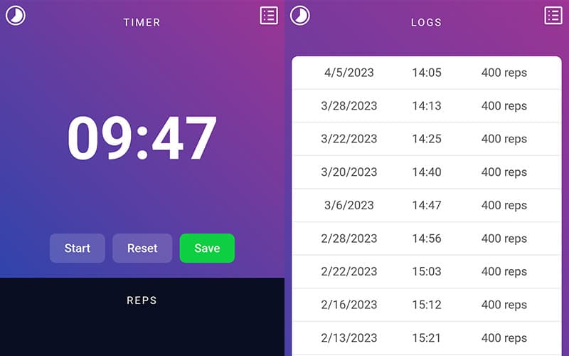 Workout Timer Design